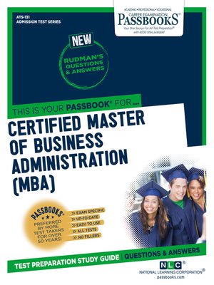 cover image of CERTIFIED MASTER OF BUSINESS ADMINISTRATION (MBA)